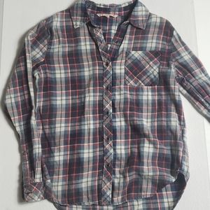 🌻Red White & Blue Buttom Up Flanel